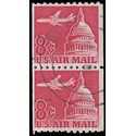 Scott C 65 8c US Airmail Jet Airliner over Capital Coil Pair 1962 Used