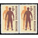 #1469 8c Osteopathic Medicine 1972 Mint NH Attached Pair