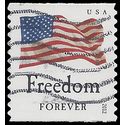 #4639 (45c Forever) Four Flags Freedom Coil Single 2012 Used