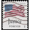 #4644 (45c Forever) Four Flags Justice Booklet Single 2012 Used