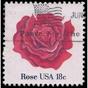 #1876 18c American Flowers Rose 1981 Used
