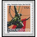 #3770 10c Atlas Statue N.Y. City Coil Single 2003 Mint NH