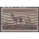 #1078 3c Wildlife Conservation Pronghorn Antelope 1956 Used