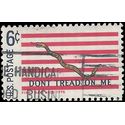 #1354 6c Historic American Flags Dont Tread on Me 1968 Used