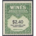 Scott RE153 $2.40 Internal Revenue: Wines 1942 Mint NH