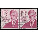 #1305e 15c Prominent Americans Oliver Wendell Holmes Coil Line Pair 1978 Used