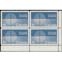 Canada # 513 1970 Used Corner Block of 4