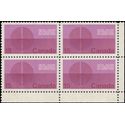 Canada # 514 1970 Used Corner Block of 4