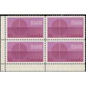 Canada # 514 1970 Used Corner Block of 4