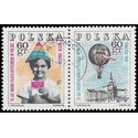 Poland #1591-1592 1968 CTO Attached Pair