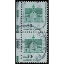 #1606 30c Americana Series Morris Township School No2 1979 Used Attached Pair