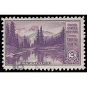 # 742 3c National Parks Mt Rainier and Mirror Lake 1934 Used
