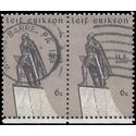 #1359 6c Leif Erickson 1968 Used Attached Pair