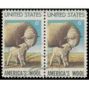 #1423 6c American Wool Industry 1971 Used Attached Pair