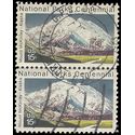 #1454 15c Mt McKinley, Alaska 1972 Used Attached Pair