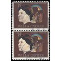 #1487 8c American Arts Willa Cather 1973 Used Attached Pair