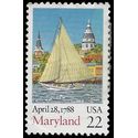 #2342 22c Constitution Bicentennial Maryland 1988 Used