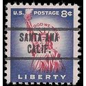 #1041 8c Liberty Issue Statue of Liberty 1954 Used Precancel Santa Ana Calif.