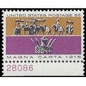 #1265 5c 750th Anniversary Magna Carta P# 1965 Mint NH