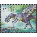 #3136g 32c Dinosaurs Allosaurus 1997 Used