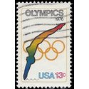 #1695 13c Olympic Games Diving 1976 Used
