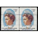 #1699 13c Clara Maass P# 1976 Used Attached Pair