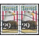 #2534 29c 50th Anniversary Savings Bonds 1991 Used Pair