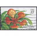#3311 33c Tropical Flowers Royal Poinciana 1999 Used