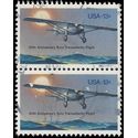 #1710 13c 50th Anniversary Lindbergh Flight 1977 Used Attached Pair