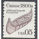 #2453 5c Transportation Issue Canoe 1800s Coil Single 1991 Mint NH