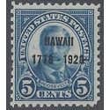 # 648 5c Theodore Roosevelt Hawaii Overprint 1928 Mint LH