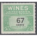 Scott RE192 67c Internal Revenue: Wines 1951-54 Mint NH