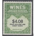 Scott RE201 $4.08 Internal Revenue: Wines 1951-54 Mint NH