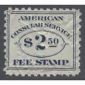 Scott RK12 $2.50 American Consular Service Fee 1906 Used