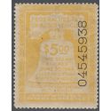 Scott RV18 $5.00 Motor Vehicle Use Revenue Stamp 1943 Unused LH DG