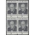 #1264 5c Sir Winston Spencer Churchill Block/4 1965 Used