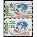#1576 10c World Peace through Law 1975 Used Attached Pair
