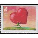 #4270 42c Love Issue Man Carrying Heart Booklet Single 2008 Mint NH