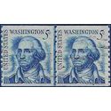 #1304 5c George Washington Coil Line Pair 1966 Used