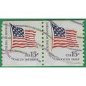 #1618c 15c Fort McHenry Flag Coil Pair 1978 Used