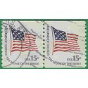 #1618c 15c Fort McHenry Flag Coil Pair 1978 Used