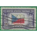 # 910 5c Overrun Countries Czechoslovakia 1943 Used