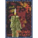 Finland Christmas Seal Burning Candle 1966 Used