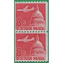 Scott C 65 8c US Airmail Jet Airliner over Capital Coil Pair 1962 Used