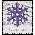 #5031 (49c Forever) Geometric Snowflakes: Purple 2015 Used