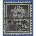 #1049 30c Liberty Issue Robert E. Lee 1955 Used Precancel Kansas City MO.