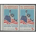 #1320 5c US Savings Bonds 1966 Mint NH Attached Pair