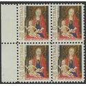 #1321 5c Madonna and Child Block/4 1966 Mint NH