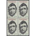 #1327 5c Henry David Thoreau 1967 Mint NH Block of 4