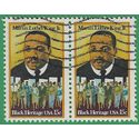 #1771 15c Black Heritage Martin Luther King jr 1979 Used Attached Pair